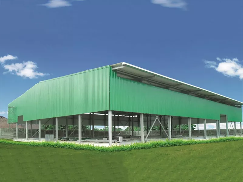 Эко достук Prefab металл складынын имараты