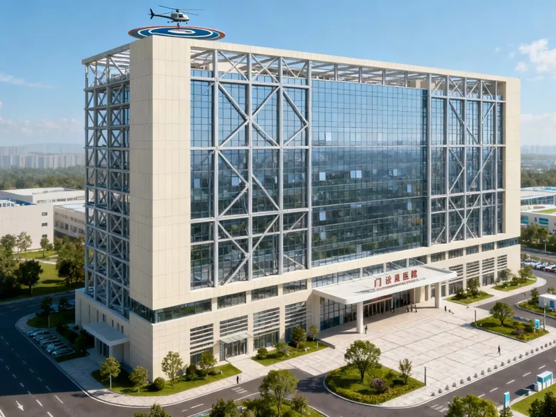 Жогорку көтөрүлүүчү металл ооруканасынын имараты